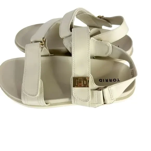 Torrid Ivory Chunky Strap Sandal Women’s Size 11 WW - Picture 5 of 10